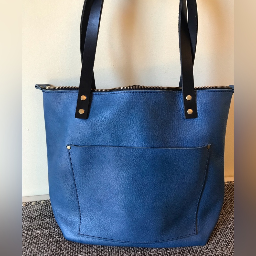 PLG Medium Zip Tote in Indigo